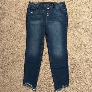 EUC Kaari Blue High Rise Skinny Ankle jeans, sz 16